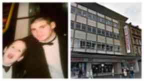Tragic: Matthew Bloomer, pictured with a younger relation, was found dead outside a Glasgow department store.