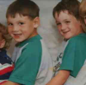 Victim of homelessness: Matthew with brother Paolo, left, as children.