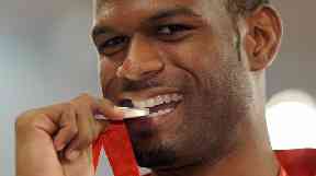 Germaine Mason, pictured after winning the silver medal at the 2008 Beijing Olympics