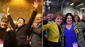 Elections: Davidson and Sturgeon react to results.