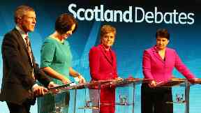 Leaders: During previous debate for 2016 Holyrood election.