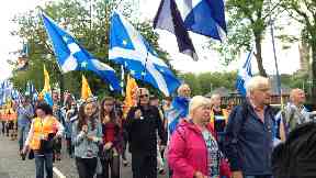 Procession: March headed towards Glasgow Green.