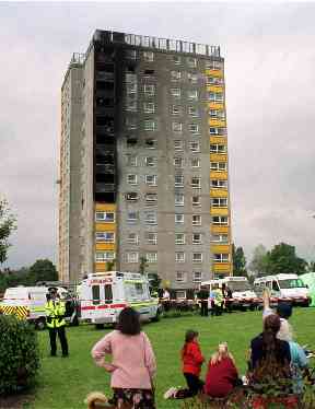 Garnock Court: Tower block in Ayrshire 'went up like a match'.