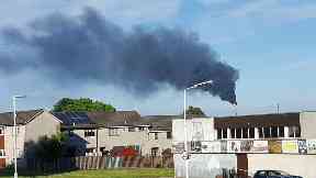 Plant: Mossmorran sent a black plume over Fife.