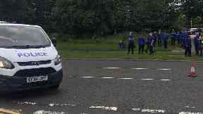 Evacuated: Workers have been removed from the factory.