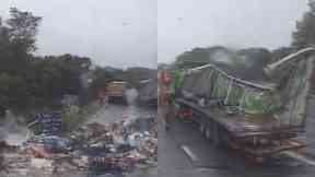 Asda: The crash caused major delays on the motorway.