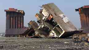 Remains: Leftovers from the scrapping process in Chittagong.