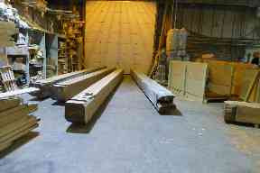 Eight yellow pine timber beams travelled 3000 miles for the project.