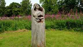 Sculptures in the wood.