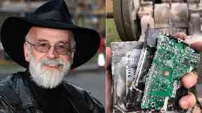 The hard drive will be included in an exhibit of Pratchett's works.