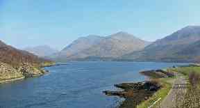 Going over the Creagan Bridge at Loch Creran.