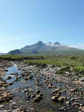 A rare sunny shot from the Sligachan Bridge on Skye.
