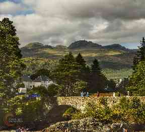 A picturesque view of the village near Loch Tay.