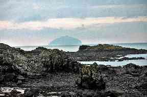Looking out towards Ailsa Craig from the west coast.