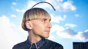 Neil Harbisson has no problems tuning in with his antenna.