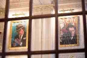 Artist Lowdown created three artworks depicting the editor, journalist and photographer for the restaurant.