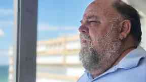 Carl Roberts has a grandstand view of Irma from his window overlooking the Gulf.