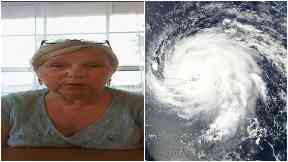 Hurricane: Patricia McLaughlin moved inland to escape flooding.
