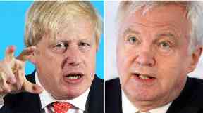 Foreign secretary Boris Johnson and Brexit secretary David Davis.