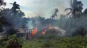 Rohingya villages have been torched by nationalist militias