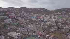 Many areas on the affected islands are without power.
