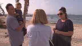 Claudine Vourdon (right) is pregnant and fears going into labour.