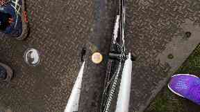 Tack trouble: 'Hundreds' of cyclists left with flat tyres.