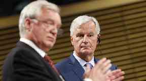 David Davis (l) admitted Brexit negotiations were getting 'tense'.