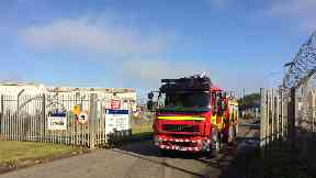 Fire: Crews tackled the blaze.