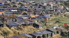 Rohingya refugee tents in Ukhiya, Bangladesh.
