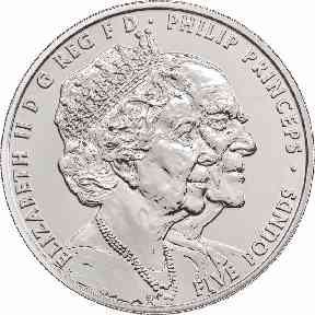 The Queen and Prince Philip both appear on the new coin.