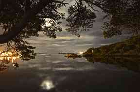 By the light of the silvery moon at Stornoway Harbour.