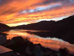 Sunset over Loch Long.