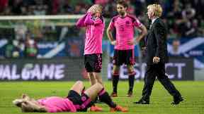 Pain: Scotland failed to qualify.