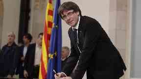 Carles Puigdemont has again failed to say whether or not he is declaring independence from Spain