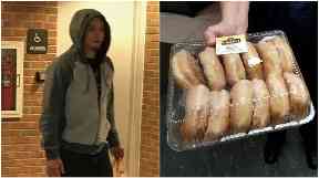 Michael Zaydel turned himself in and brought the promised doughnuts.