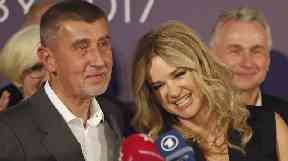 Czech billionaire Andrej Babis with his wife Monika
