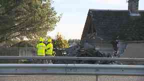 A90: The building was badly damaged.