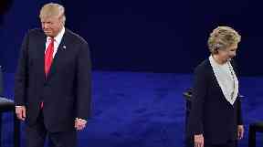 The political rivals during a presidential debate last year.