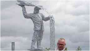 The Steelman: Structure stands on the former Ravenscraig site.