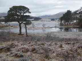 A chilly scene at Loch Tulla at Bridge of Orchy.