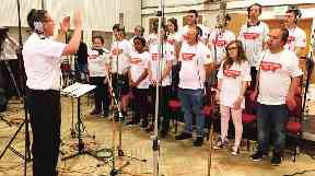 The choir recorded at the world famous Abbey Road studios.