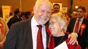 Labour MP Kelvin Hopkins with his wife Patricia.