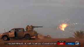 This photo allegedly shows IS fighters attacking state troops.