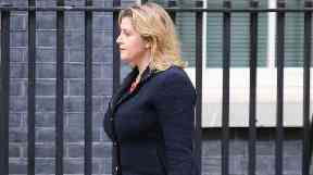 Penny Mordaunt arrived for her meeting with Theresa May on Friday afternoon.