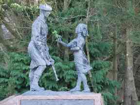 A statue hidden away in the North Inch in Perth.