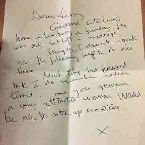 In one of the letters reportedly from Mr Hopkins, Ms McCarthy claims he told her he 'dreamed about' her.