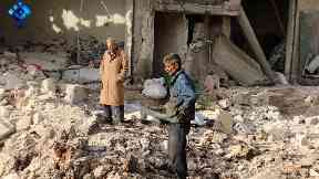 At least three airstrikes hit the market.