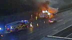 M74: Large tailbacks being caused.