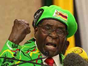 Robert Mugabe at a ZANU-PF Youth League National Assembly in October.